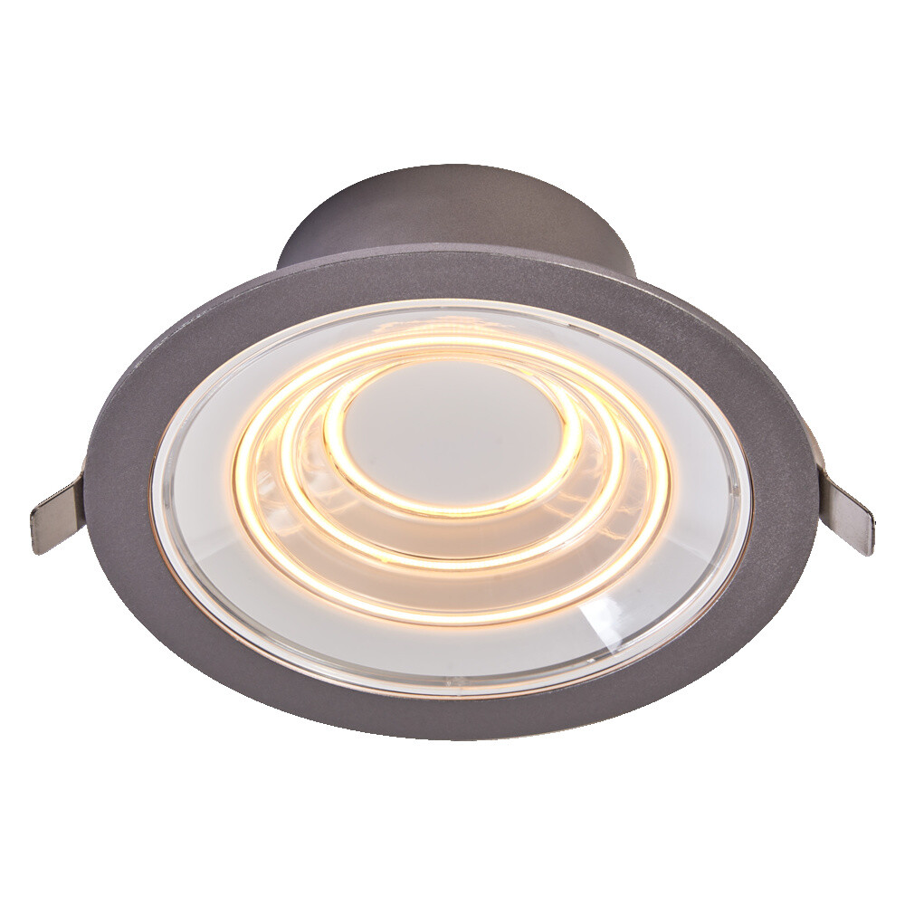 Downlight LEDVANCE DECOR FIL DL RIPPLE, argento, 9W, 850lm