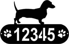 Dachshund PAWS House Address Sign or Name Plaque - Made in USA