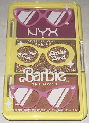 NYX Professional Makeup Limited Edition Barbie On The Go Cheek Palette .04oz NOS