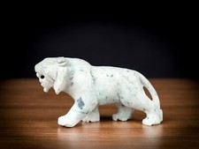 Jade Tiger Figurine Engraved Nephrite 