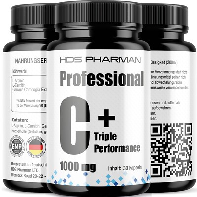 C Plus Kapseln mit L-Arginin, L-Carnitin & Garcinia   1000 mg pro Kapsel