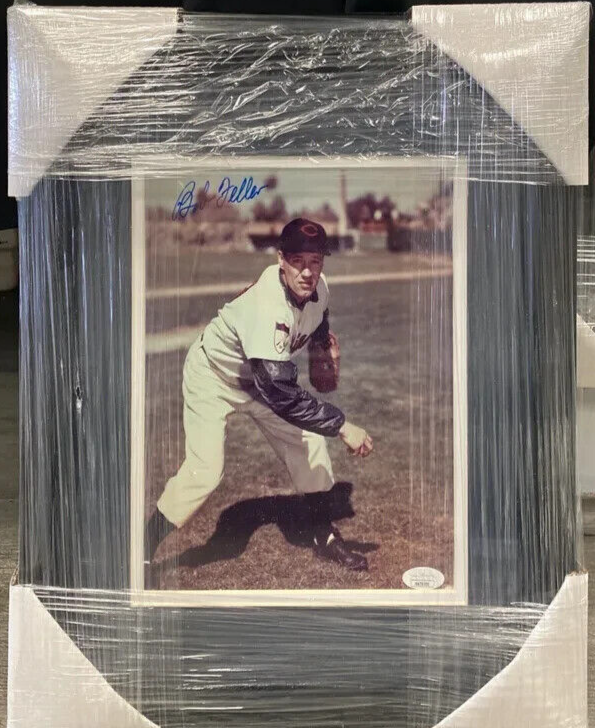 Bob Feller Autographed Signed 8X10 PHOTO FRAMED HOF AUTO JSA COA CERT CLEVELAND INDIANS 