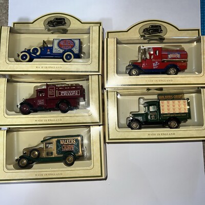 Job lot 5 Lledo Promotional Models Walkers Crisps Vehicles MIB