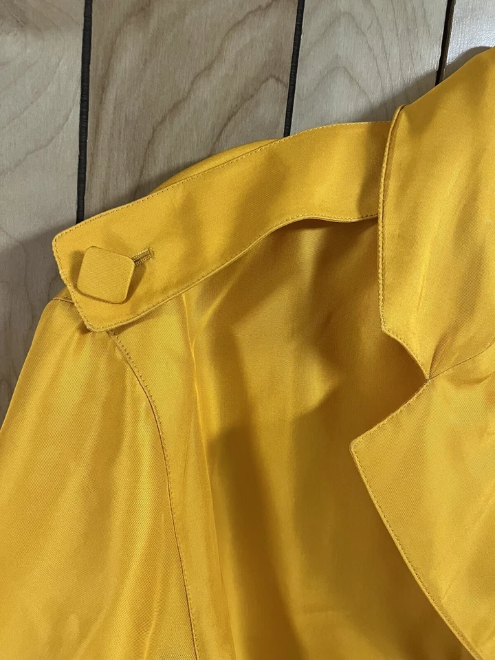 Chaqueta Blazer Genny De Gran Tamaño Naranja/Dorado 100% Seda Talla Mediana Usada en Excelente Condición Foto 3 de 4