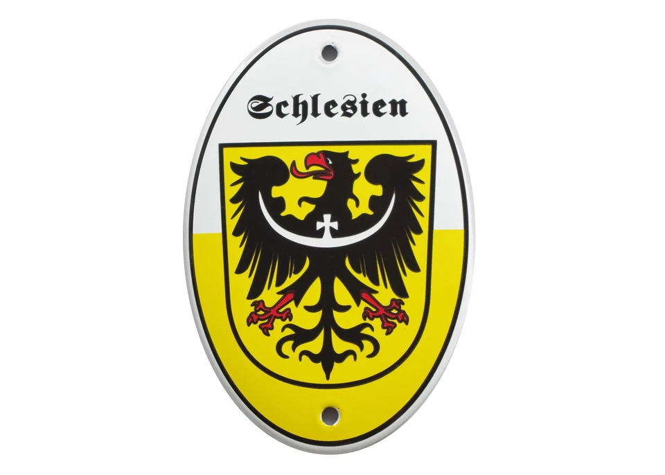 Emailschild WAPPEN SCHLESIENS 15x10 cm Schlesischer Adler | Wappentier | wetterf - Bild 1 von 1