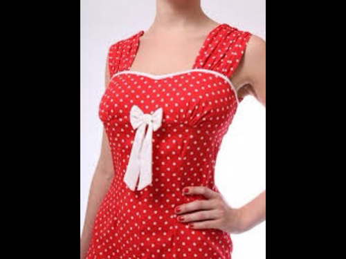 Hell Bunny Vintage style playsuit. Red 