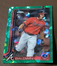 Drake Baldwin Green Rookie Sapphire 2025 Topps Chrome Update 42/99 Atlanta