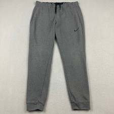 Nike Pants Men Extra Large Gray Solid Sweatpants Jogger Swoosh Dri Fit XL