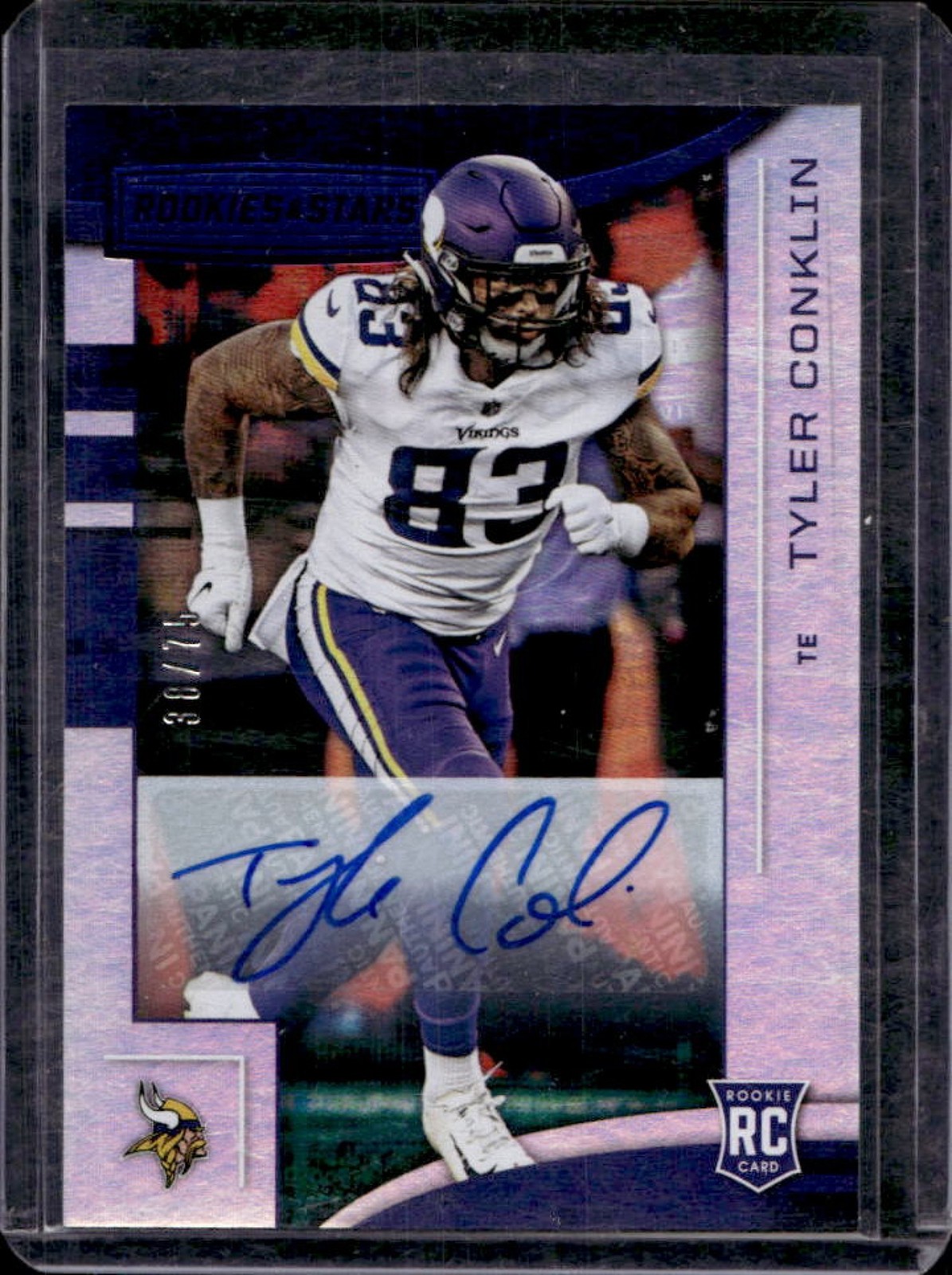 Tyler Conklin Panini Rookies & Stars #200 Longevity Signature-Blue
