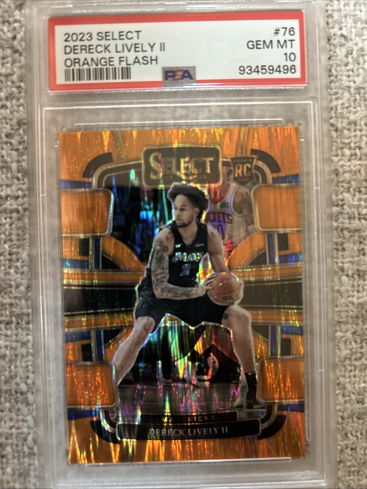 2023-24 Panini Select - Concourse Dereck Lively #76 Orange Flash Prizm (RC)