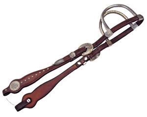 CHAMPION TURF Western Show Headstall - SILVER PLATED Accents - FULL - STUNNING
