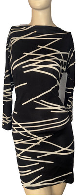 EMILIO BORGHESE,Rome Italy,vintage,60s Pucci,black white,stretchy,zS,UNIQUE,Wow