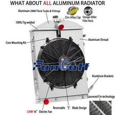 4 Rows Radiator Shroud Fan Fit Ford Model AA Double A Heavy Duty 3.3L 1930-1931
