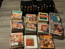 HUMONGOUS VINTAGE WOOD HANDY MAN MAGAZINE LOT (600+) EXCELLENT COND & 17 BINDERS