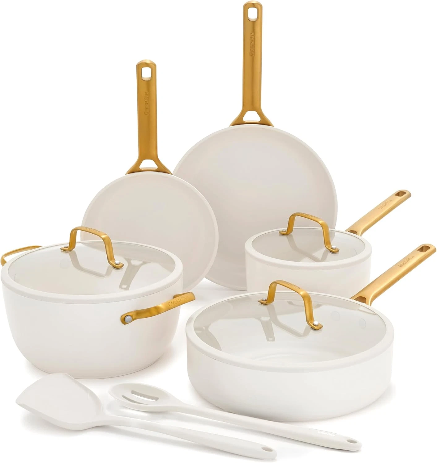 Nonstick Ceramic 10-Piece Cookware Set, PFAS-Free, Oven & Dishwasher Safe