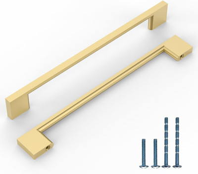 Brushed Gold 10 Pack 7.5'' Cabinet Handles for Kitchen & Wardrobe Drawers