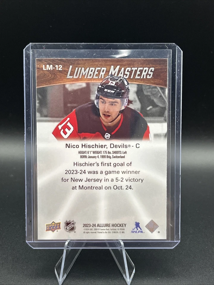 2023-24 Upper Deck Allure - Lumber Masters Nico Hischier #LM-12 - Image 2 of 2