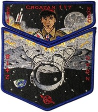 Croatan Lodge 117 East Carolina Council NC 2018 NOAC 2pc Flap BLU Bdr