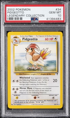 Pidgeotto graded PSA 10 for sale on eBay