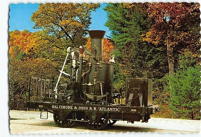 #ad Postcard Atlantic Original Baltimore and Ohio Transportation Museum Maryland USA $9.09
