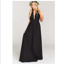 Show Me Your Mumu black Luna halter dress