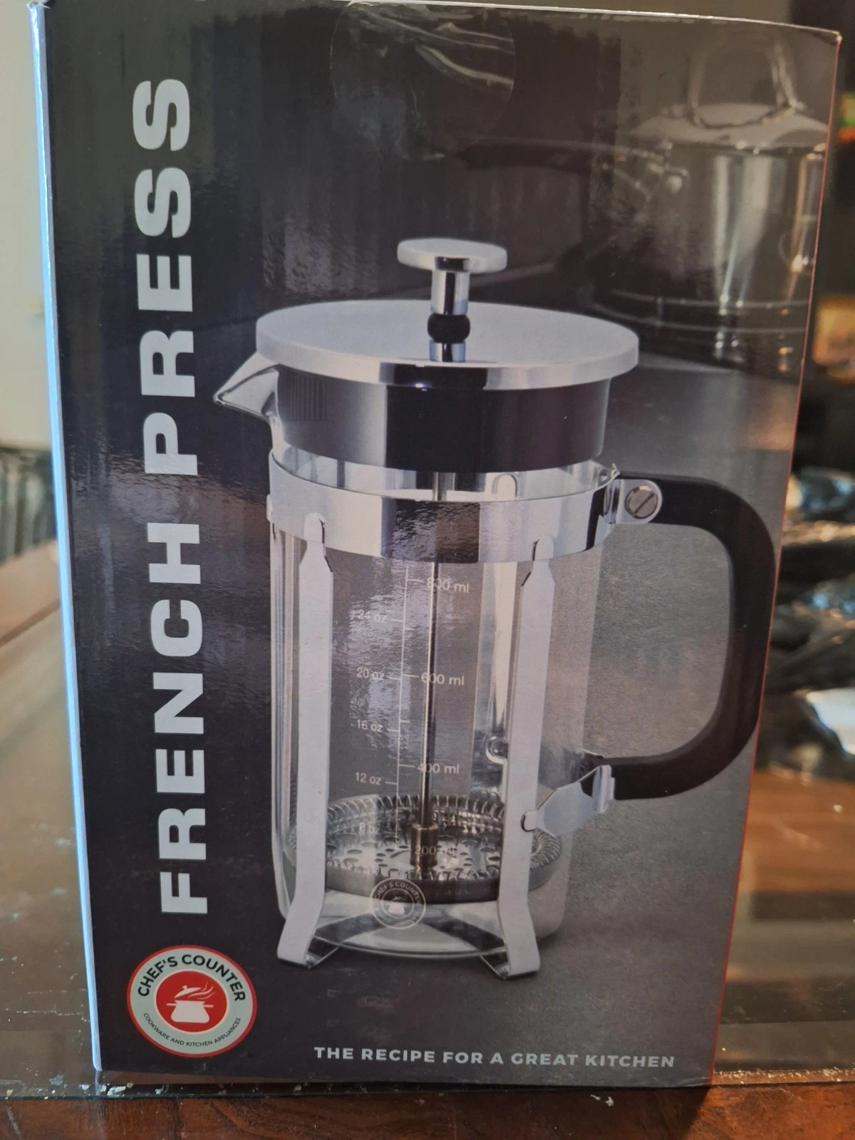 Chef's Counter - French Press Coffee Maker - Silver