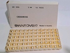 5808 Swarovski ART Beads 7mm Creamrose - Vintage 144 pcs - half drilled
