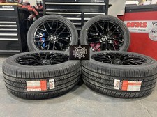 19" AUDI GLOSS BLACK MESH WHEELS RIMS 2555019 TIRES FITS Q4 Q5 SQ4 SQ5 5x112