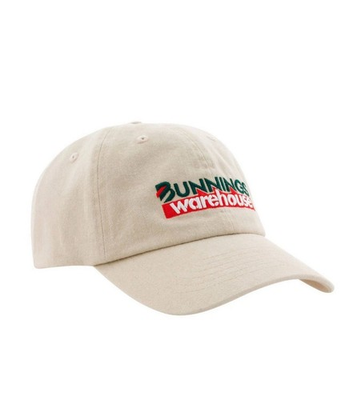 #ad Bunnings Warehouse Beige Washed Cap Hat One Size Cotton Adjustable Unisex NEW AU $24.00