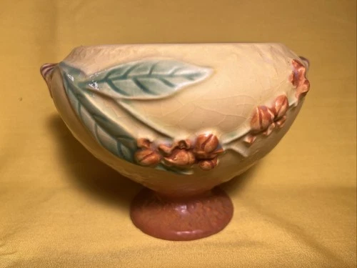 Vintage Roseville Pottery Vase  Bittersweet Yellow 8634