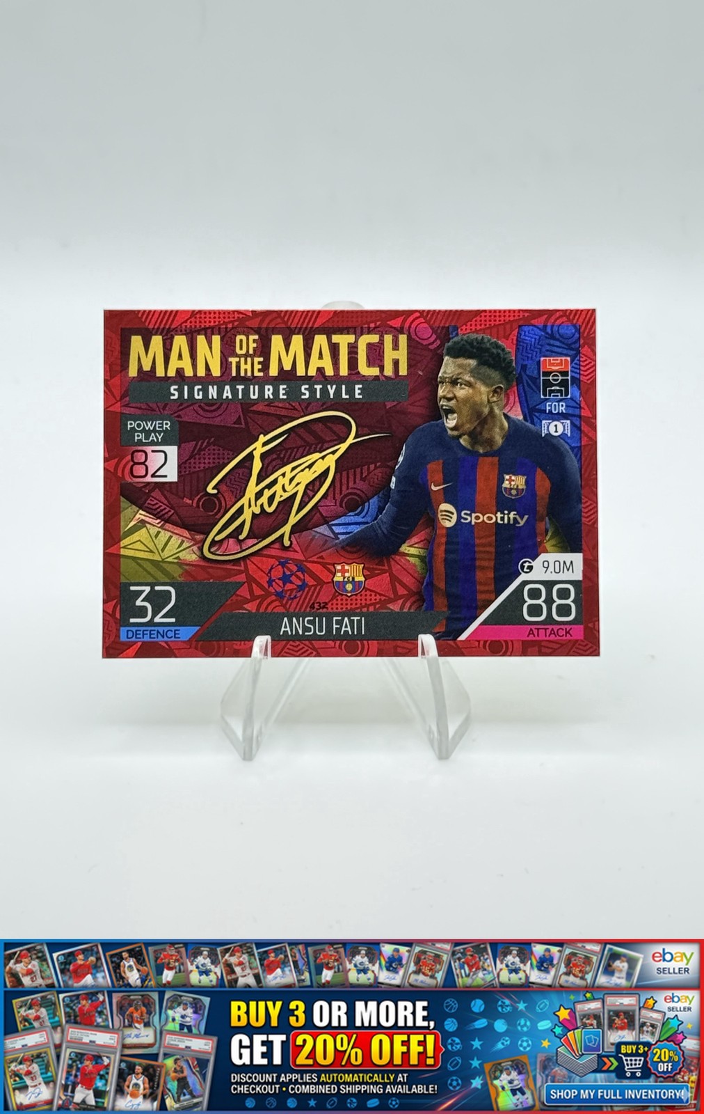 2022-23 Topps Match Attax UEFA Champions Europa Ansu Fati Red FC Barcelona