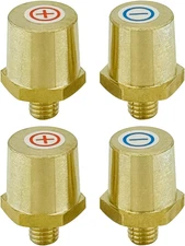 M8 Thread Male Brass Battery Charging Post Terminals, M8 Battery Post Adapter (+