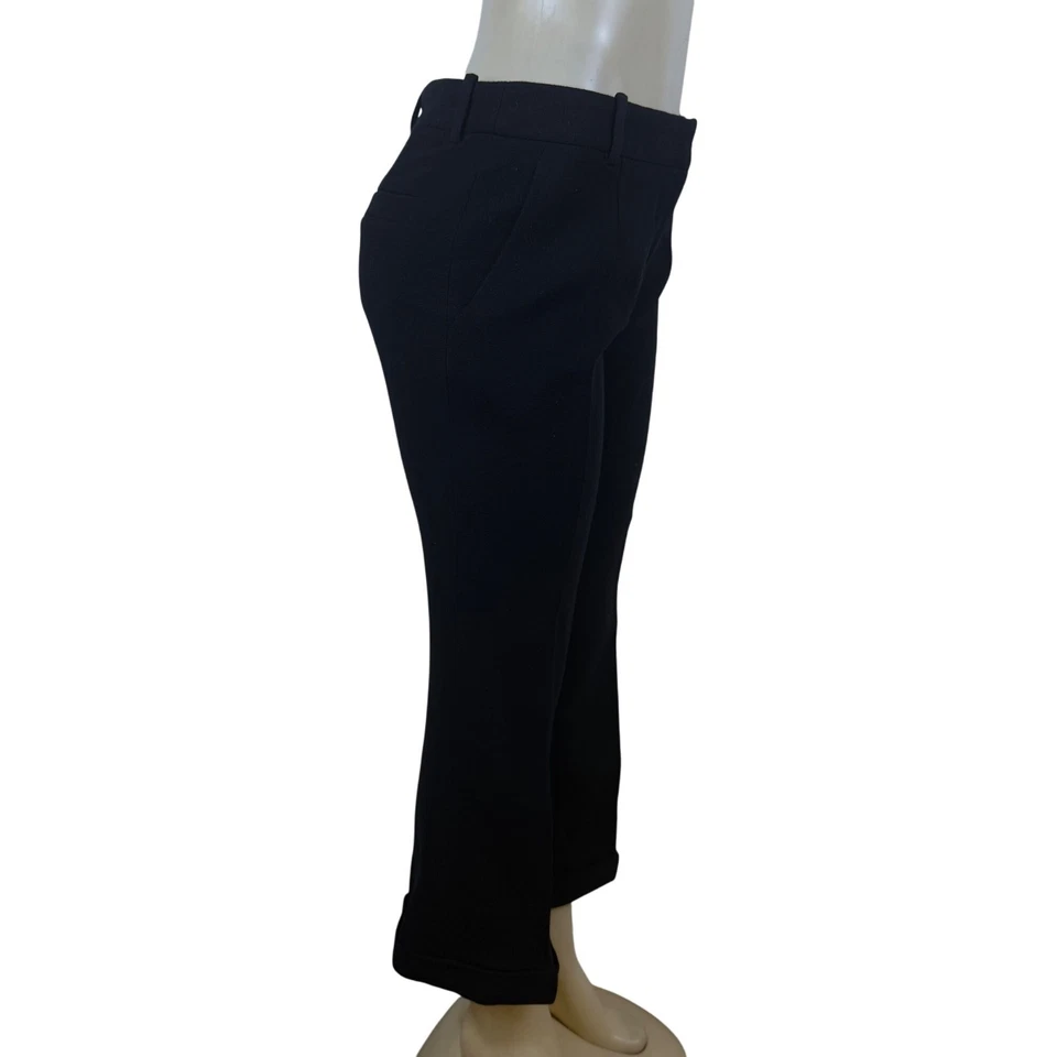 Pantalones de vestir Carven para mujer negros de lana de pierna recta a medida clásicos talla 40 Foto 2 de 4