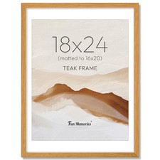 18x24 Picture Frame, USA-Sourced Walnut Wood Photo Frames with HD Tempered Gl...