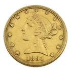 1891-CC $5 Liberty Head Half Eagle United States Gold Coin Carson City #C773-2