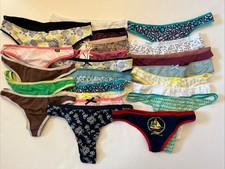 Lot of 24 Women Cotton Thongs Underwear Size XS-L Bulk Sale 