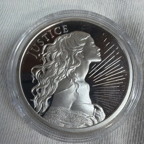2022 - 1 oz .999 Fine JUSTICE Silver Round  Shield