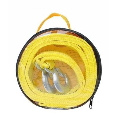 High Strength 300Cm Nylon Towing Rope Cable with Hooks Night Visibility for Car