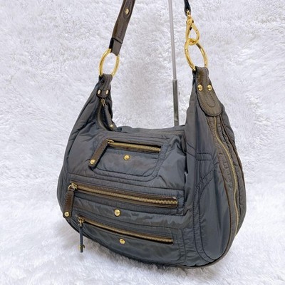TOD'S Pashmi Nylon One Shoulder Crossbody Crescent Moon