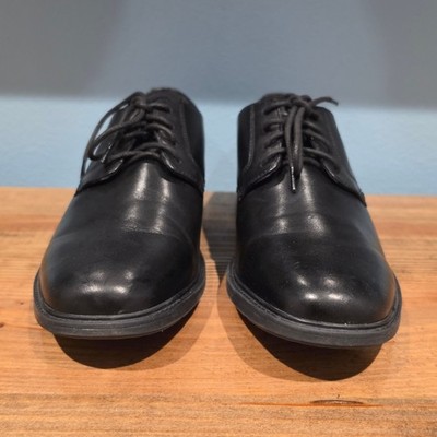 Hush Puppies Mens Finn Dress Shoe Black Leather Bounce Tech  display picture 3