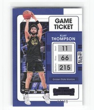 2021-22 Panini Contenders #20 Klay Thompson Game Ticket Blue #/49