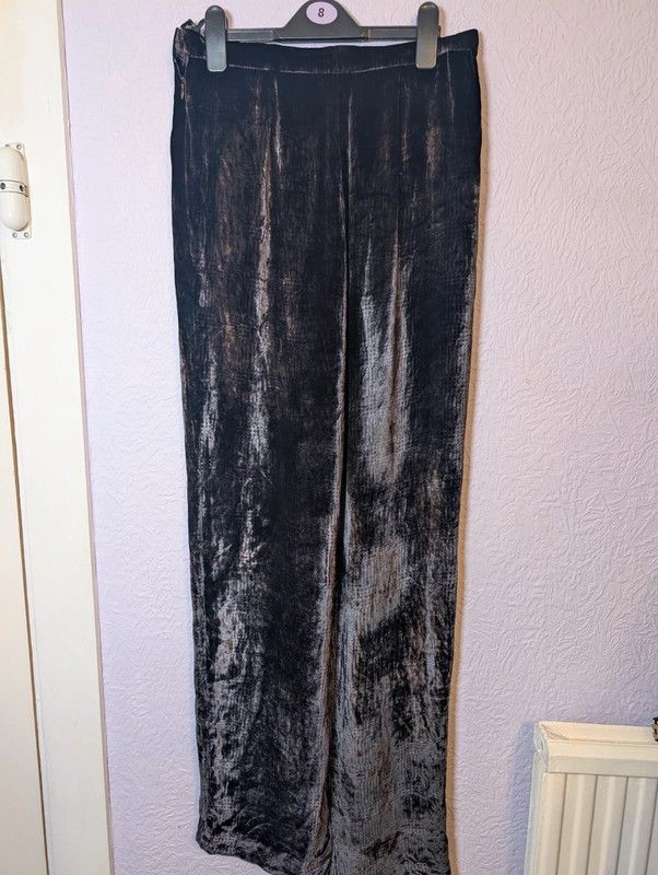 Paul Costelloe Dressage Vintage Crushed Velvet Trousers  UK 14 image 3