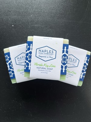 NEW Naples Soap Company  Florida Key Lime Natural Soap 4.5 Oz | 3 Pack
