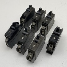 Lot of 7  CRACKED Heinemann 0911 Circuit Breaker 20A 1-Pole 120/240VAC