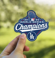 Los Angeles Dodgers 2025 World Series Champions 4" x 3.75" Vinyl Sticker