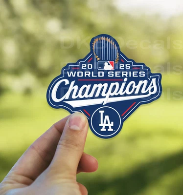 Los Angeles Dodgers 2025 World Series Champions 4" x 3.75" Vinyl Sticker