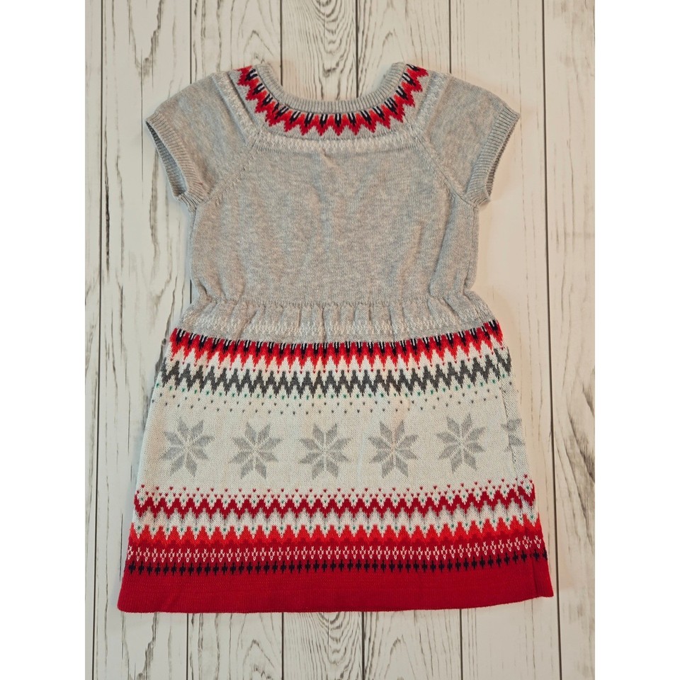 2017 Gymboree Girls 18-24 Months Fair Isle Snowflake Sweater Dress | eBay