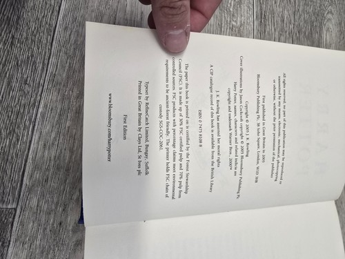 Harry Potter Komplettsatz 1-7 Hardnacks 1st/Early Prints Bloomsbury - Bild 20 von 23