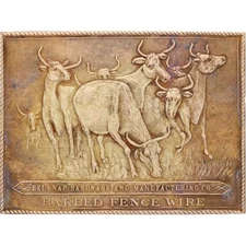 Press Belknap Hardware Cowboy Western Bluegrass Louisville Ky Vtg Belt Buckle