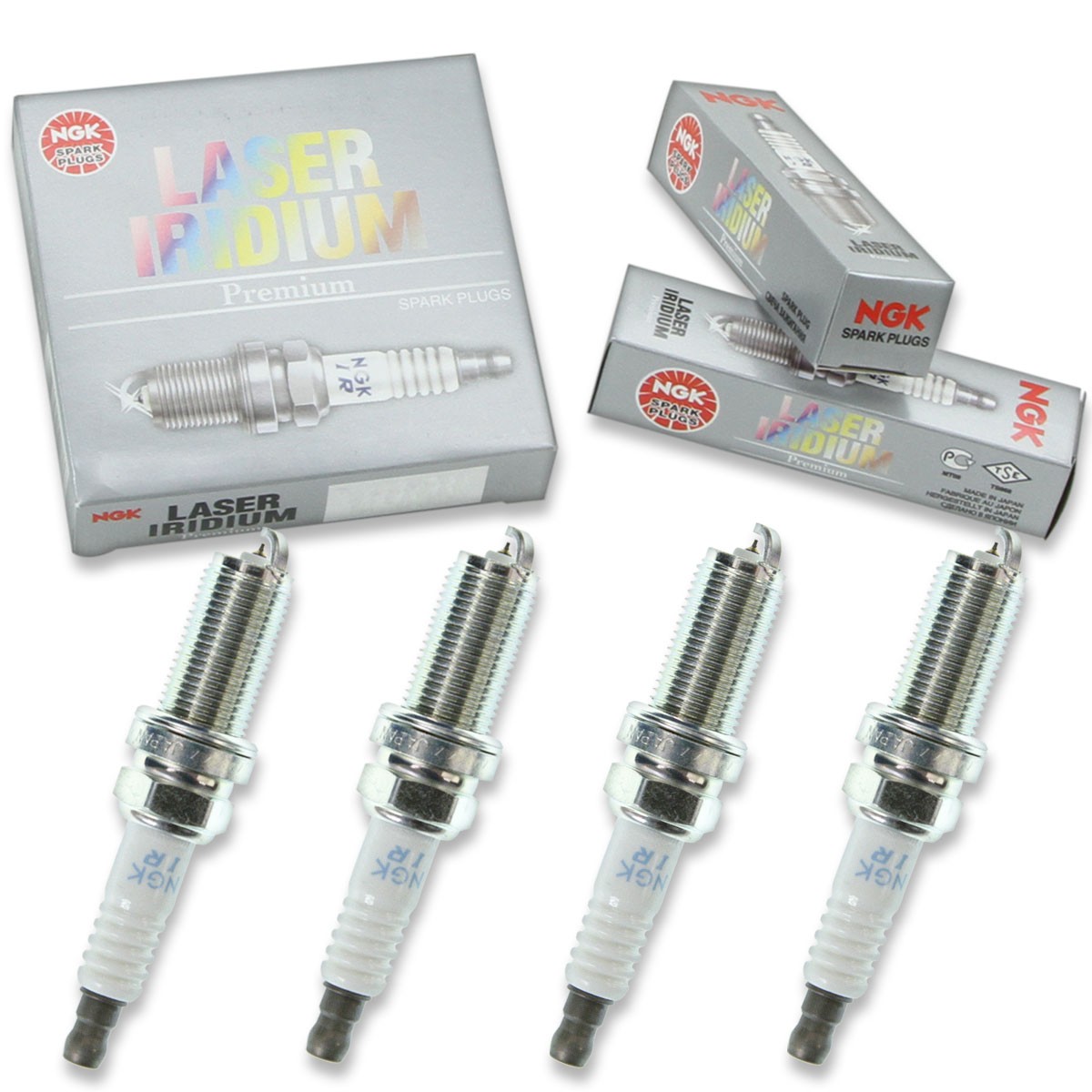 4 pcs NGK Laser Iridium Spark Plugs for 2009-2013 Subaru Forester 2.5L H4 re